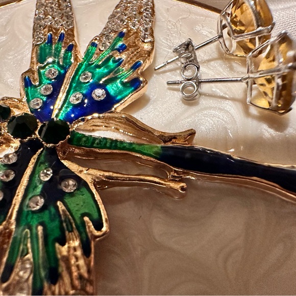 14k solid white gold with genuine 5.30ct  Yellow topaz - Picture 7 of 12